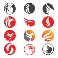 Feather ilustration logo vector template design