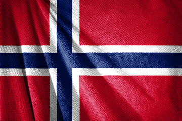 Norway flag on towel surface illustration