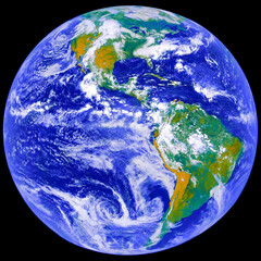 Full view of planet Earth taken from outer space. Elements of this image furnished by NASA. 