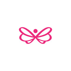 Butterfly icon. Wing vector illustration.