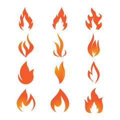 Fire flame Logo vector, Oil, gas and energy logo concept