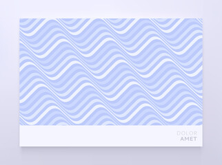 Abstract dynamic template with wavy curved ribbons. Modern cover design. 3d vector illustration.