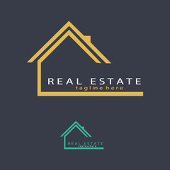 Real estate logo design. modern and elegant style design. bussines logo design template