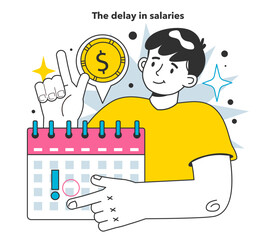 The delay in salaries as a measure to reduce inflation. Economics crisis