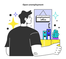 Open unemployment. Social problem of occupancy, job offer and workplace