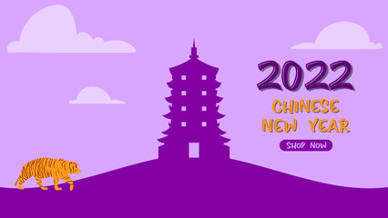 Happy chinese new year 2023 chinses house, new year wish post, chinese new year background