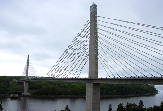 Penobscot Narrows Bridge, Verona Island, Maine.