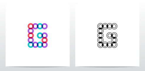 Donut Circle Overlay Letter Logo Design G