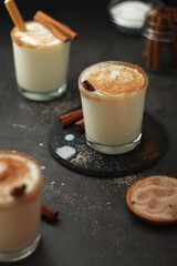 Kogel mogel drink made from eggs with cream