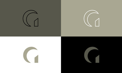 letter g line art modern logo design