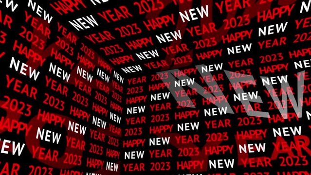 2023 Happy New Year Spinning Box 3D Animation