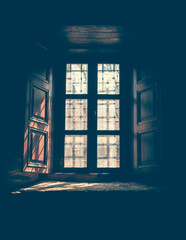 Old window in church