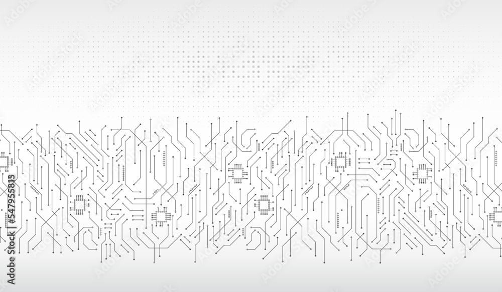 Aufkleber abstract modern digital science technology futuristic circuit board. cyber connection on the white b