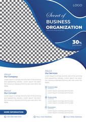 Abstract business A4 size FLYER design template for print