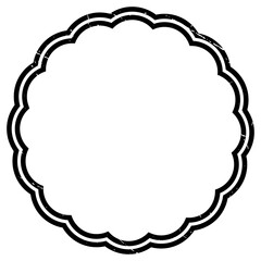 Round decorative pattern for the design of frames and banners. Texture chain in a round frame. The outline of the circle's border clings to a black-and-white silhouette highlighted in the background.