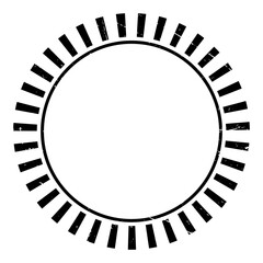 Vintage round frame with patterns. Circular frames on a white background. A system of frames for doodles, a circular sign with a monogram.