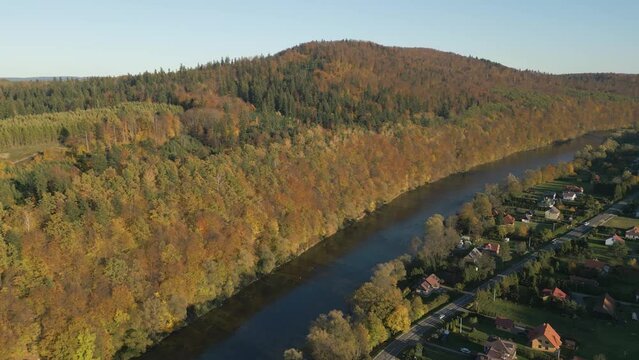 Krajobraz widok z Drona 4k Bieszczady Poland