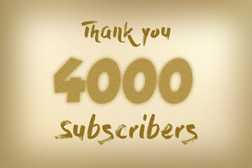 4000 subscribers celebration greeting banner with Dust Style Design