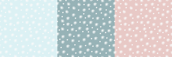 The first snow pattern. Snowflakes Winter.