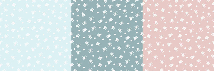 The first snow pattern. Snowflakes Winter.