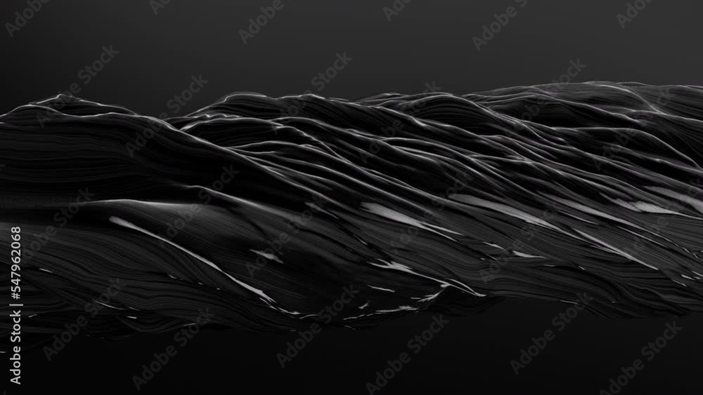 Poster seamless loop abstract background. line particles wave background 3d render. wavy backdrop. space su