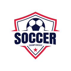 Obraz premium American football club team emblem. Football badge shield logo, football team game club element, Logo Vector Illustration