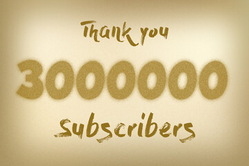 3000000 subscribers celebration greeting banner with Dust Style Design