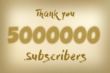 5000000 subscribers celebration greeting banner with Dust Style Design