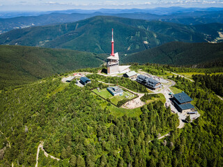 Landscape of the top of Lysa mountain, czech republic.