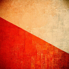 Abstract contemporary modern watercolor art. Minimalist orange and red shades illustration.