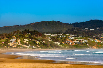 View of the wealthy beach town of Cachagua, V Region, Chile