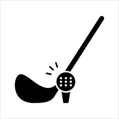 Golf club icon. vector illustration in trendy flat style isolated on white background. color editable