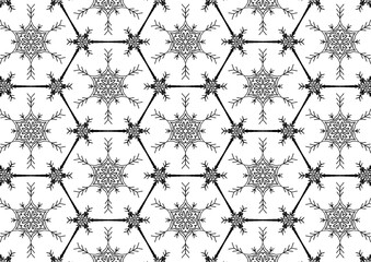 seamless pattern with snowflakes
