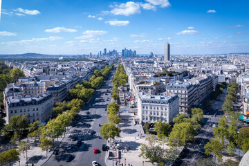 Paris rooftops with Tour Montparnasse and Financial district in the background