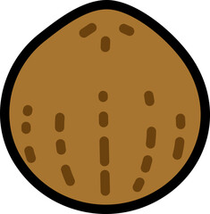 Coconut shell Style style line colorful