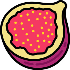 Figs half cut Style style line colorful