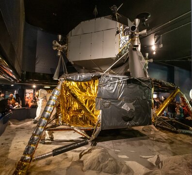 Replica Of Apollo 11 With Buzz Aldrin In Science Museum London