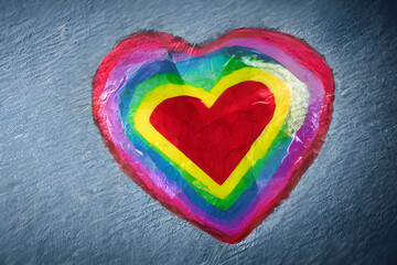 Digital Illustration Colourful Heart Background