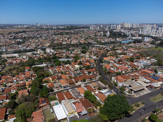 Panoramic aerial view of Ribeirão Preto in the interior of São Paulo