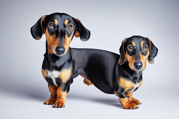 Picture of dachshund with two heads