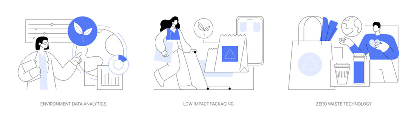 Reuse reduce recycling abstract concept vector illustrations. © Visual Generation