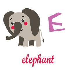 Obraz premium Elefant. Alphabet