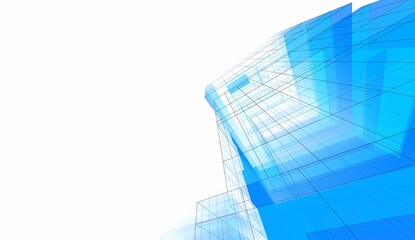 Fototapeta premium Abstract architectural rendering 3d illustration