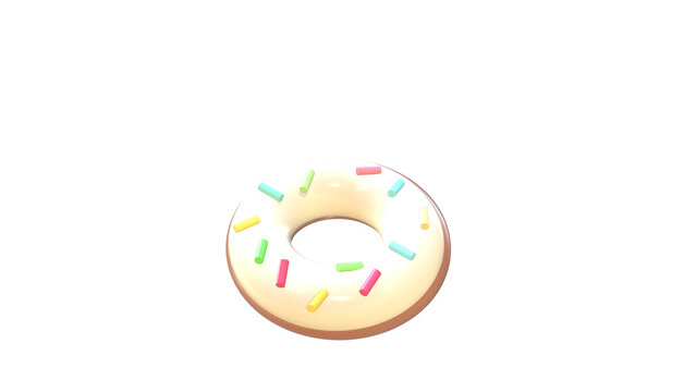 cake, donut, 3d image, food, dessert