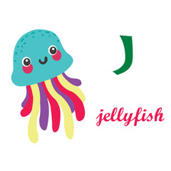 Octopus with a smile. Alphabet - Letter O.