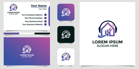 podcast home design logo and branding card