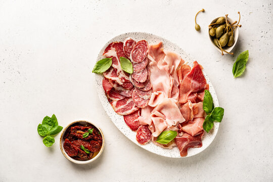 Appetizers with differents antipasti