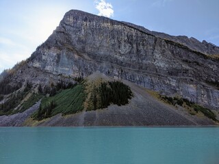 Cliff face at Lake Louise in Banff, Alberta