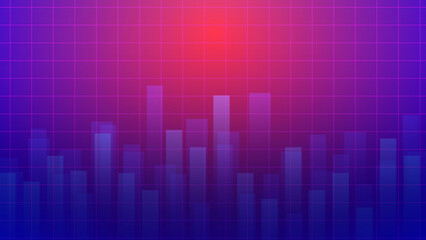 Abstract graph chart of stock market trade background.