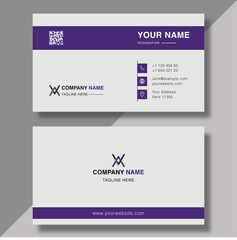 Modern purple business card design